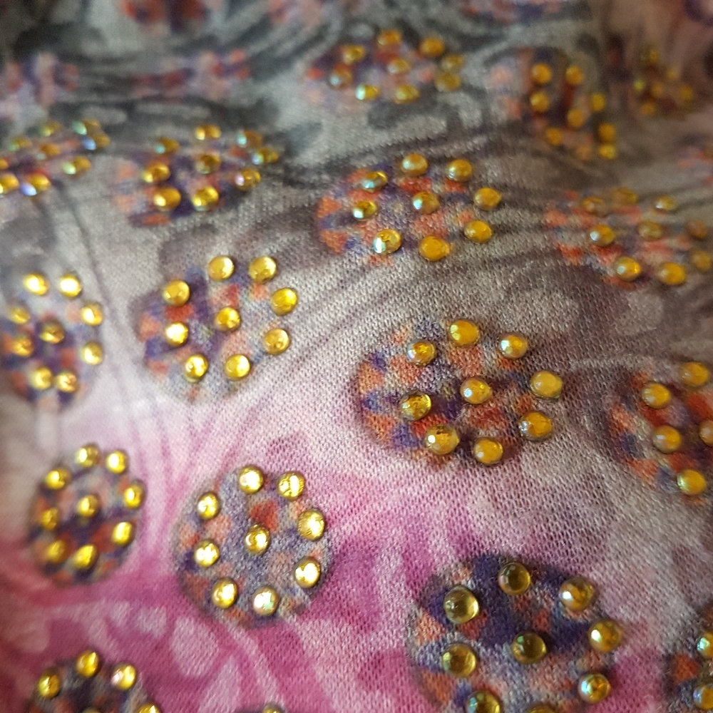 Embellished Colorful Tie-dyed Racerback Tank Top from Italy - Picture 12 of 17